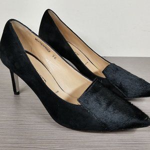 Ron White Cadence Pump, Black Calf Hair, Womens Size 6 / 36